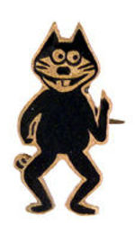 BUCK-TOOTHED FELIX EARLY ENAMEL PIN.