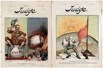 "JUDGE" SIX COMPLETE 1904 ISSUES WITH PRO-TR AND/OR ANTI PARKER CARTOONS.