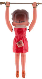 BETTY BOOP "BETTY'S ACROBAT" BOXED CELLULOID WIND-UP TRAPEZE TOY.