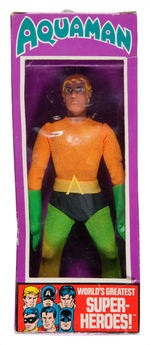 "AQUAMAN" BOXED MEGO ACTION FIGURE.