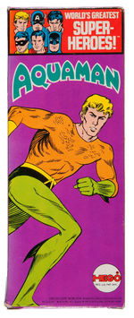 "AQUAMAN" BOXED MEGO ACTION FIGURE.