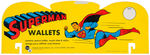 "SUPERMAN WALLETS" DISPLAY HEADER SIGN & WALLET.