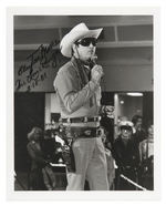 THE LONE RANGER CLAYTON MOORE SIGNED PHOTO PAIR.