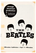 “THE BEATLES” MILWAUKEE CONCERT PROGRAM.