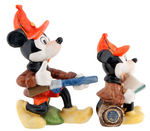 MICKEY MOUSE AS HUNTER GOEBEL FIGURINE PAIR.