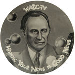 NEW YORK CITY "WABC-TV" PAIR OF NEWS ANCHOR LARGE BUTTONS.