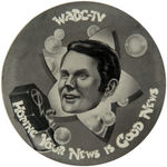 NEW YORK CITY "WABC-TV" PAIR OF NEWS ANCHOR LARGE BUTTONS.