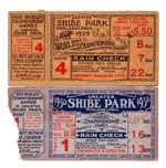 1929-1930 PHILADELPHIA ATHLETICS WORLD SERIES TICKET PAIR.