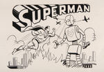 "SUPERMAN" CLASSIC 1950s LUNCHBOX PROOF SHEET.