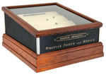 "NORTON ABRASIVES" STORE DISPLAY CASE WITH TWO DRAWERS.