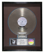 FOREIGNER “INSIDE INFORMATION” PLATINUM RECORD AWARD.