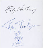 THE WIZARD OF OZ "SOMEWHERE OVER THE RAINBOW" RAY BOLGER & E.Y. HARBURG SIGNED LYRICS.