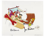 BILL HANNA & JOE BARBERA SIGNED "THE FLINTSTONES" ANIMATION CEL.