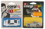 "JAMES BOND 007" CARDED CORGI VEHICLE TRIO.