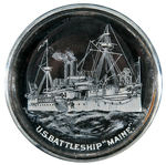 "ADMIRAL GEORGE DEWEY, U.S.N./BATTLESHIP MAINE" COMMEMORATIVE PLATES.