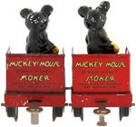 "LIONEL MICKEY MOUSE STOKER" CAR PAIR.