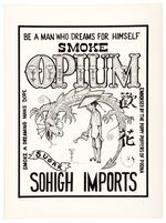 “SMOKE OPIUM/VENUSIAN SCOUT SHIPS” 1960s HEAD SHOP POSTER PAIR.