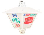 "COCA-COLA" HANGING & LIGHTED ADVERTISING LANTERN.