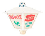 "COCA-COLA" HANGING & LIGHTED ADVERTISING LANTERN.