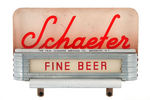 "SCHAEFER FINE BEER" LIGHTED ADVERTISING DISPLAY.