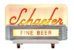 "SCHAEFER FINE BEER" LIGHTED ADVERTISING DISPLAY.