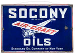 "SOCONY AIR-CRAFT OILS" STANDARD OIL COMPANY SIGN.