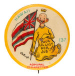 YELLOW KID BUTTON #137 FOR HAWAII.