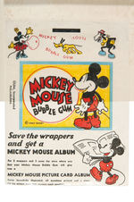 "MICKEY MOUSE BUBBLE GUM" PROMOTIONAL SALES FLYER & PAIR OF WRAPPERS.