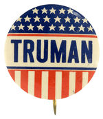 "TRUMAN" BOLD AND RARE NAME BUTTON MATCHING PREVIOUS DEWEY ITEM.