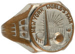 NEW YORK WORLD'S FAIR 1939 RINGS.