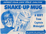 "CAPTAIN MIDNIGHT SHAKE-UP MUG" & PAPERS.