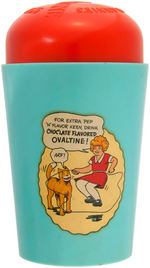 LITTLE ORPHAN ANNIE OVALTINE SHAKE-UP MUG TRIO WITH RARE COLOR VARIETY.