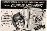 CAPTAIN MIDNIGHT OVALTINE PREMIUM MUG VARIETY IN ORIGINAL MAILER.