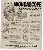 "RIN TIN TIN WONDASCOPE/IT'S 7 INSTRUMENTS IN 1" WITH INSTRUCTIONS/MAILER.