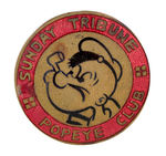 POPEYE ENAMEL ON BRASS RARE CLUB BUTTON.