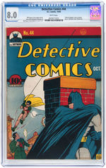 "DETECTIVE COMICS" #44 OCTOBER 1940 CGC 8.0 VF.