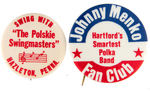 MUSIC RELATED GROUP OF SEVEN BUTTONS c.1950s-1970s.