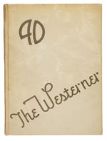 "THE WESTERNER" SAN ANGELO HIGH SCHOOL 1940 YEARBOOK WITH "DAVY CROCKETT" ACTOR FESS PARKER.