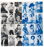 MALE/FEMALE WESTERN STARS EXHIBIT CARD VENDING MACHINE DISPLAY SIGN.