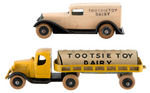 "TOOTSIETOY DAIRY" DIE-CAST VEHICLE PAIR.