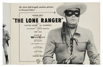 "THE LONE RANGER" 1956 WARNER BROS. MOVIE PROMO KIT.