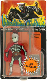 "NIGHTMARE WARRIORS WITH BONES THAT GLOW IN THE DARK" SIR LANCELOT ON CARD.