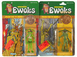 "STAR WARS - EWOKS" CARDED DULOK ACTION FIGURE LOT.