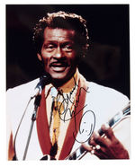 CHUCK BERRY SIGNED PHOTO.