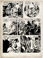 MORRIS WEISS & CHARLES VOIGHT "D'ARRO" UNPUBLISHED COMIC BOOK ORIGINAL ART PAIR.