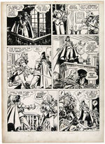 MORRIS WEISS & CHARLES VOIGHT "D'ARRO" UNPUBLISHED COMIC BOOK ORIGINAL ART PAIR.