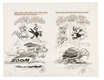 JACK DAVIS "THE MAD JOCK BOOK - THE HARE & THE TORTOISE: A SPORTS FABLE FOR OUR TIME" ORIGINAL ART.