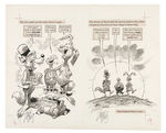 JACK DAVIS "THE MAD JOCK BOOK - THE HARE & THE TORTOISE: A SPORTS FABLE FOR OUR TIME" ORIGINAL ART.