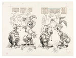 JACK DAVIS "THE MAD JOCK BOOK - THE HARE & THE TORTOISE: A SPORTS FABLE FOR OUR TIME" ORIGINAL ART.