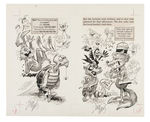 JACK DAVIS "THE MAD JOCK BOOK - THE HARE & THE TORTOISE: A SPORTS FABLE FOR OUR TIME" ORIGINAL ART.